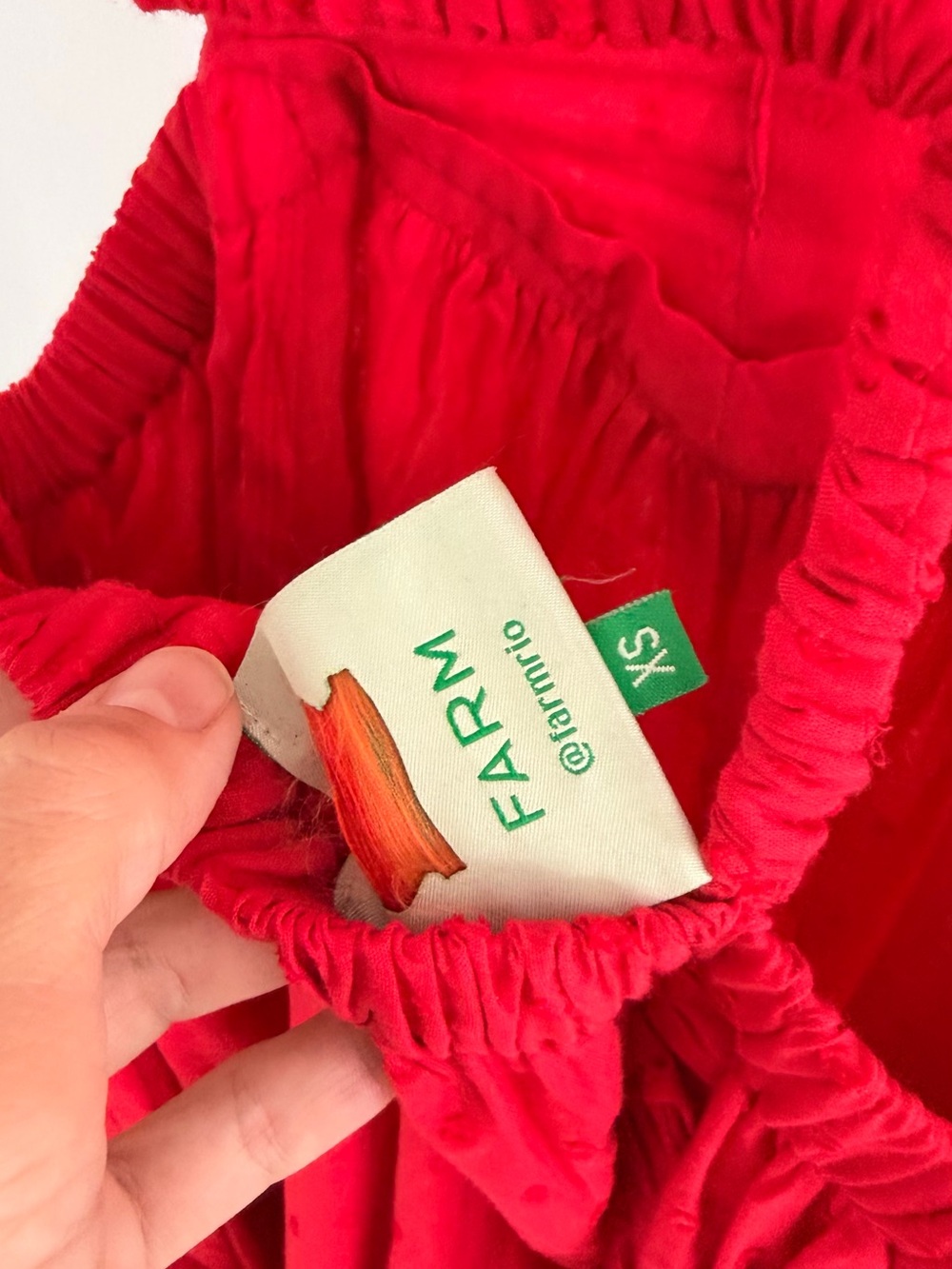 FARM Rio Red Ruffled Maxi Dress with Braided Straps - Picture 8 of 8